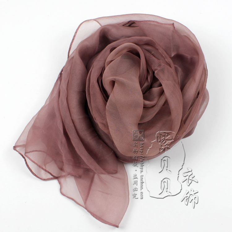Hangzhou Silk scarf black female Versatile Thin money spring and autumn summer mulberry silk ma'am Shawl real silk have more cash than can be accounted for scarf Solid color