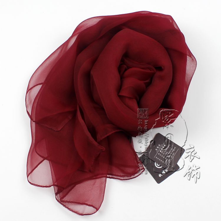 Hangzhou Silk scarf black female Versatile Thin money spring and autumn summer mulberry silk ma'am Shawl real silk have more cash than can be accounted for scarf Solid color